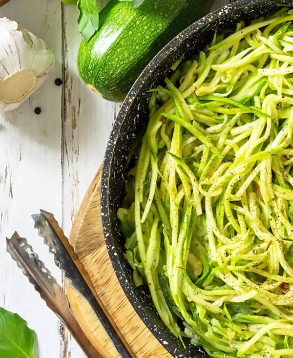 Keto Zucchini Noodles with Pesto